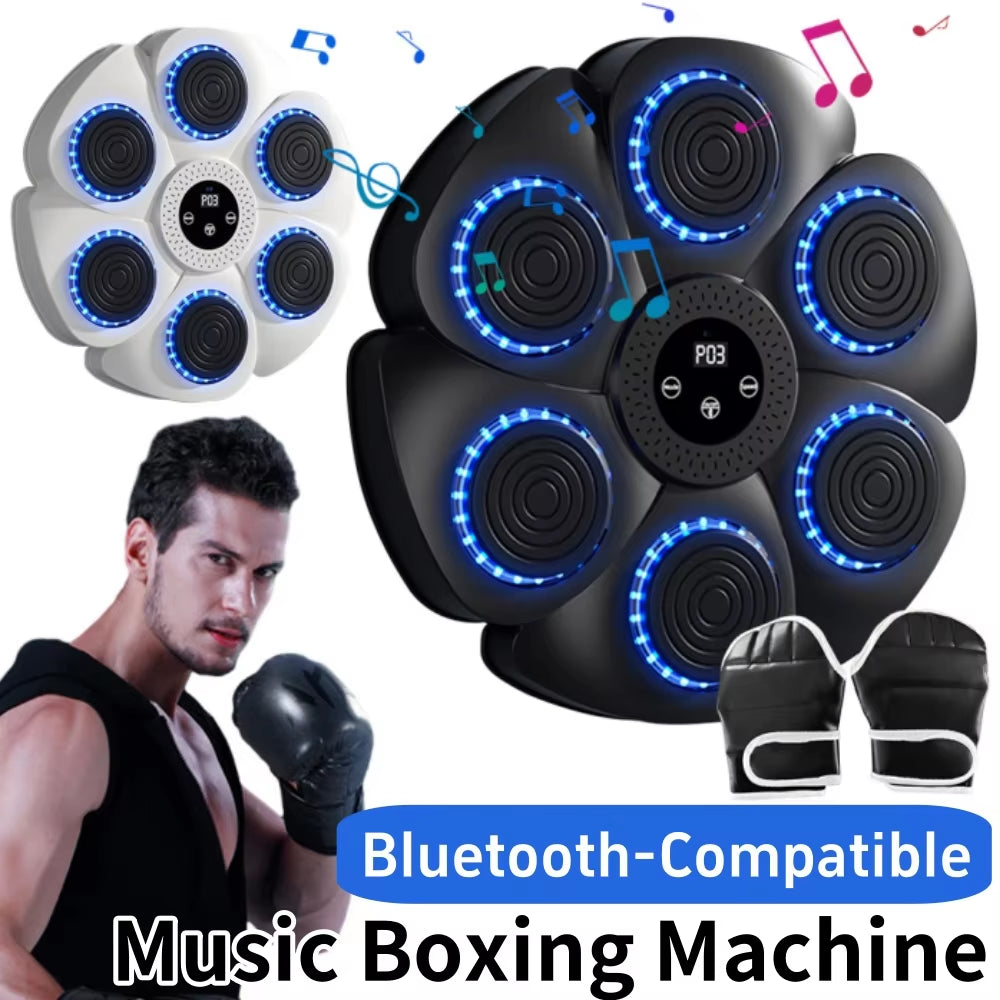 Music Boxing Machine Smart Bluetooth-Compatible Boxing Pads Workout Wall Target Punching Training Equipment for Home Exercise