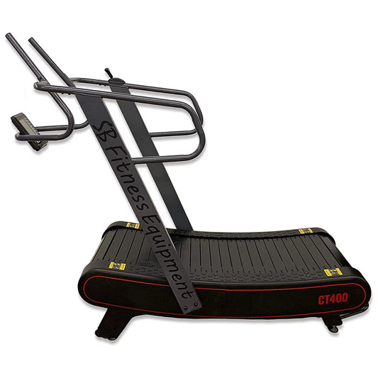 Manual Curved Exercise Treadmill, Black, 450 Lb