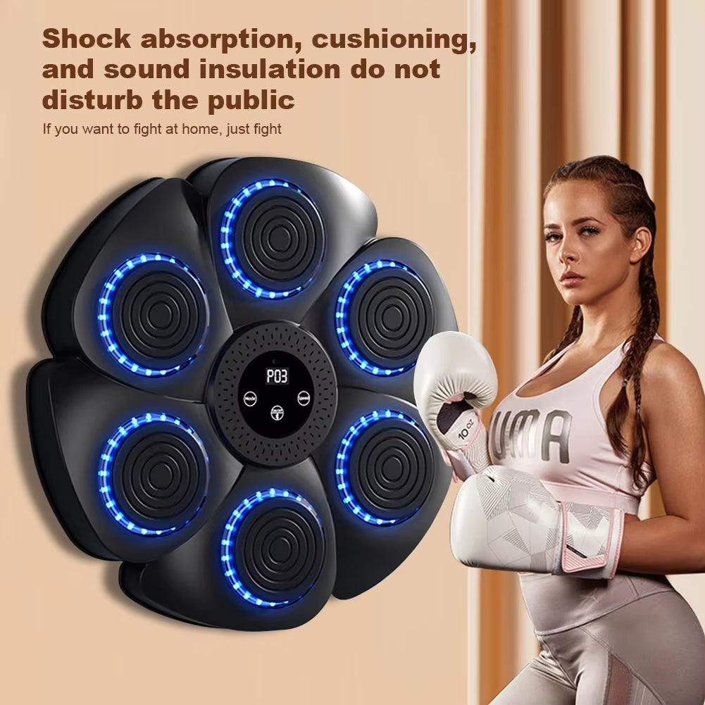 Music Boxing Machine Smart Bluetooth-Compatible Boxing Pads Workout Wall Target Punching Training Equipment for Home Exercise