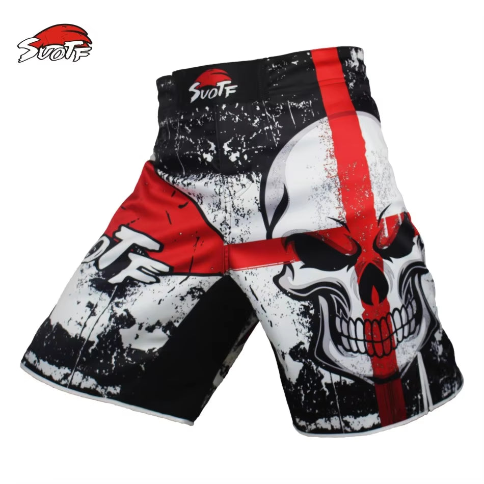 Tiger Muay Thai Fightwear Elevate Cheap MMA Kick Boxing Fight Trunks Top New Black MMA Shorts Mens Boxing Kickboxing